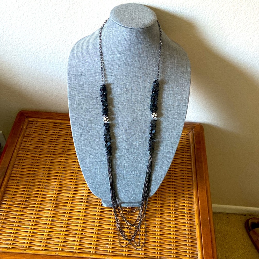 Simply Vera Wang LONG NECKLACE OR BELT Gunmetal Color
